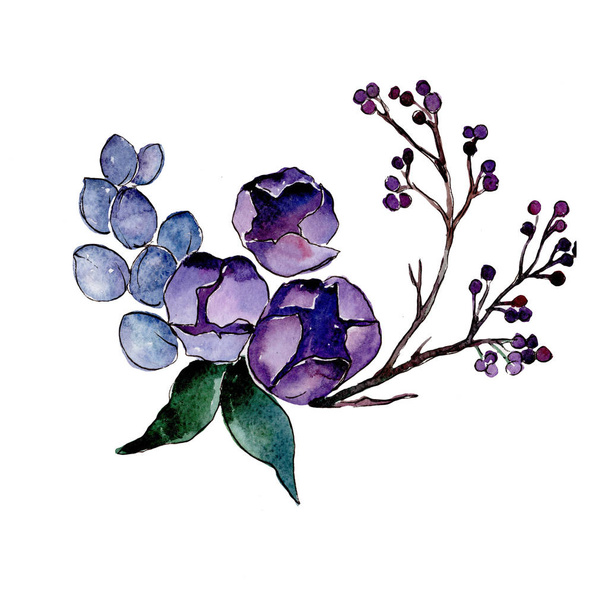 Kytice květin ve stylu akvarelu, samostatný. - Fotografie, Obrázek