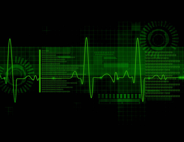 ΗΚΓ ηλεκτροκαρδιογράφημα, ιατρικού και νοσηλευτικού φόντο - Φωτογραφία, εικόνα