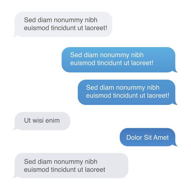 Mensaje de chat Burbujas w Vidrio-como apariencia - conversación SMS
 - Vector, Imagen