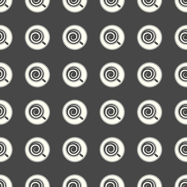 Coffee vector illustration on a seamless pattern background - Вектор,изображение