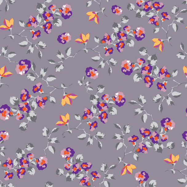 Seamless pattern design with little forget me not flowers - Vektör, Görsel