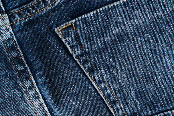 Blue denim jeans texture. Jeans background.  - 写真・画像