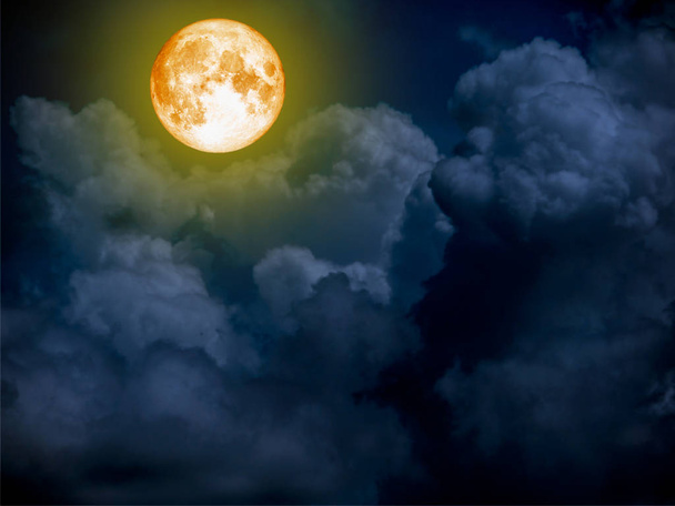 super blue blood moon on cloud night sky - Photo, Image