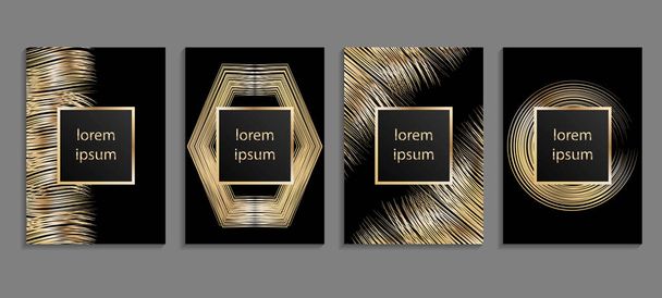 Set of luxury cover templates. Vector cover design for placards, banners, flyers, presentations and cards - Vektor, obrázek