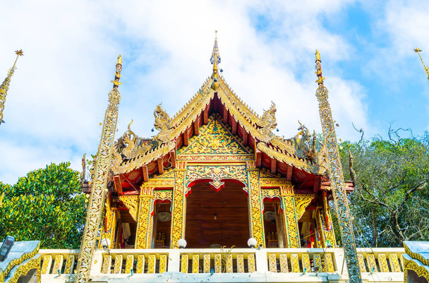 Prachtige architectuur op Wat Phra dat Doi Suthep in Chiang Mai - Foto, afbeelding