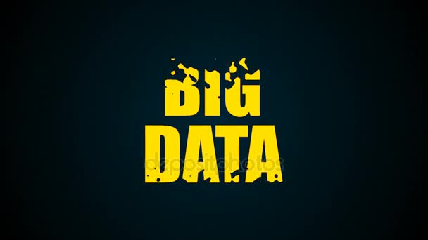 Big Data Text. Liquid Animation Hintergrund - Filmmaterial, Video