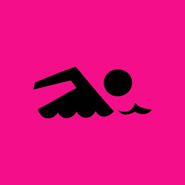 Signe d'icône de vecteur de natation
 - Vecteur, image