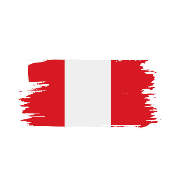 Peru bayrağı, vektör çizim - Vektör, Görsel