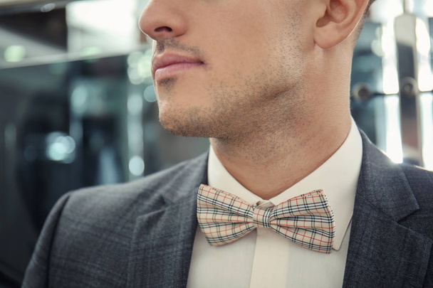 Young man in elegant suit, closeup - Photo, image