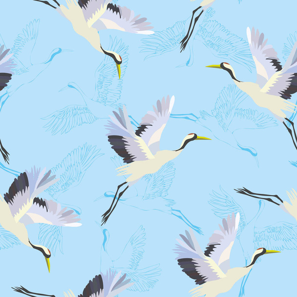 crane, pattern, vector, illustration - Vector, Imagen