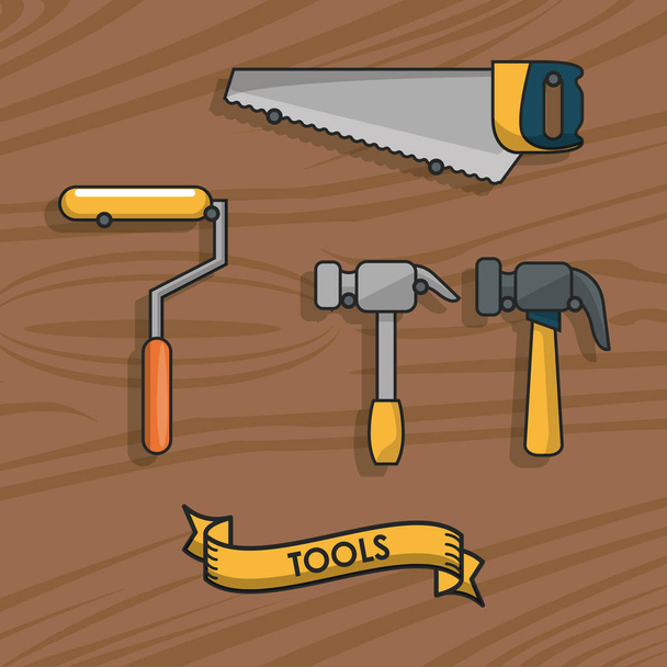 Maszyny narzędzia budowlane - Wektor, obraz