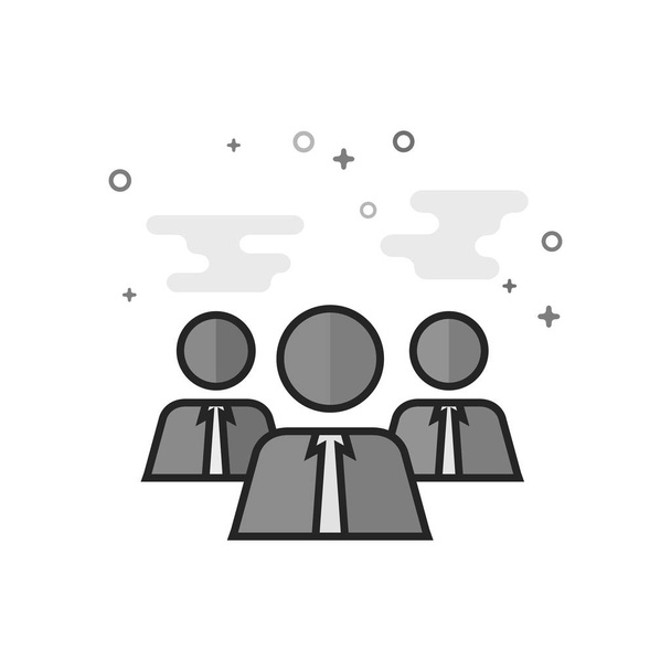 Teamwork icon in flat outlined grayscale style. Vector illustration. - Vector, Image