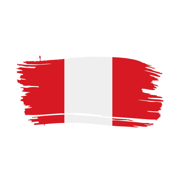 Peru flag, vector illustration - Vector, Image
