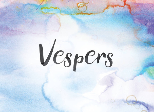 Vespers Concept aquarel en inkt schilderij - Foto, afbeelding