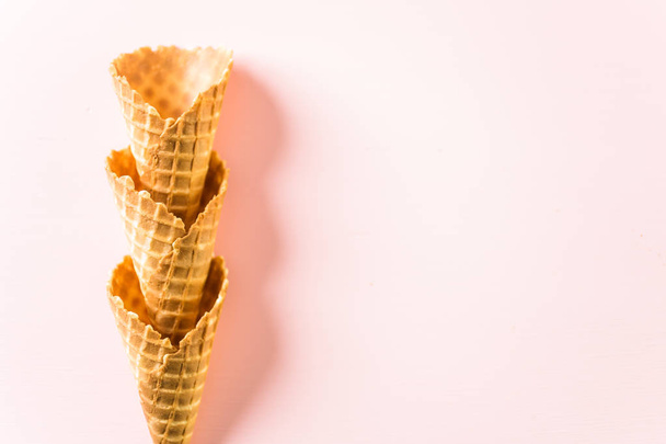 Waffle cones for ice cream - Photo, Image