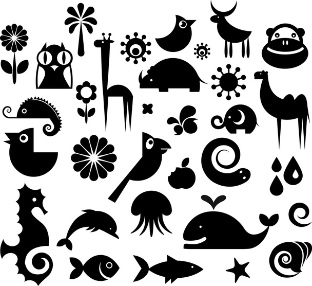 Collection of nature icons - Vector, Image