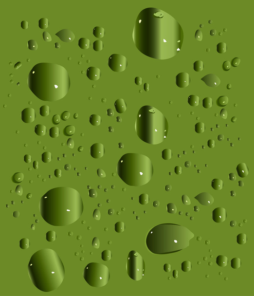 Illustration mit grünen Tropfen - Vektor, Bild