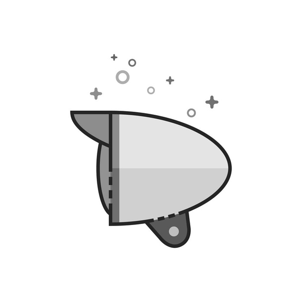 Bicycle head lamp icon in flat outlined grayscale style. Vector illustration. - Vector, Image