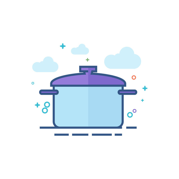Lapos színes ikon - Cooking pan - Vektor, kép