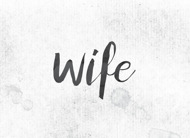 Поняття дружини пофарбоване чорнило Слово і тема
 - Фото, зображення
