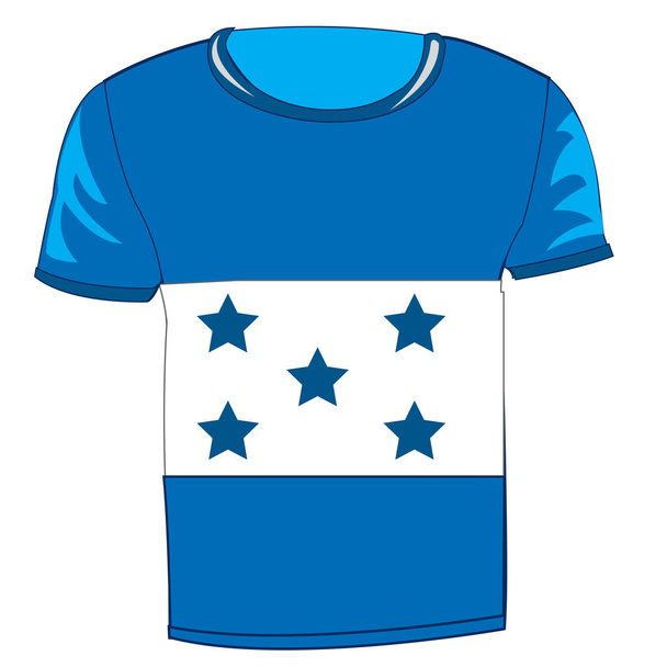 T-shirt with flag Honduras - Вектор,изображение