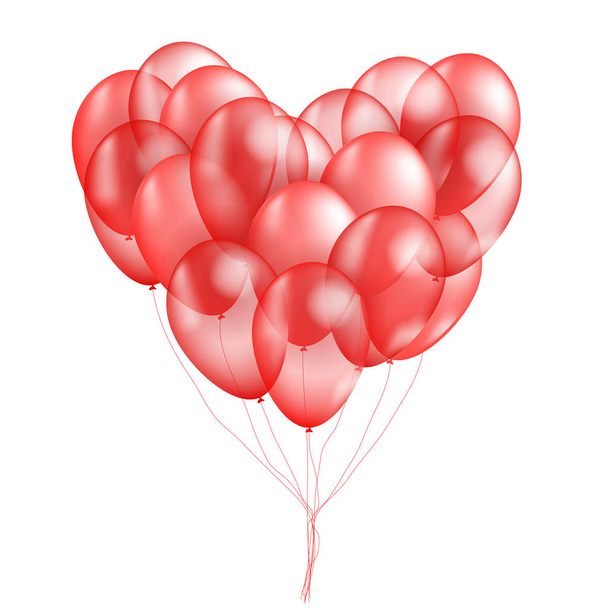 Pink balloon heart background - ベクター画像