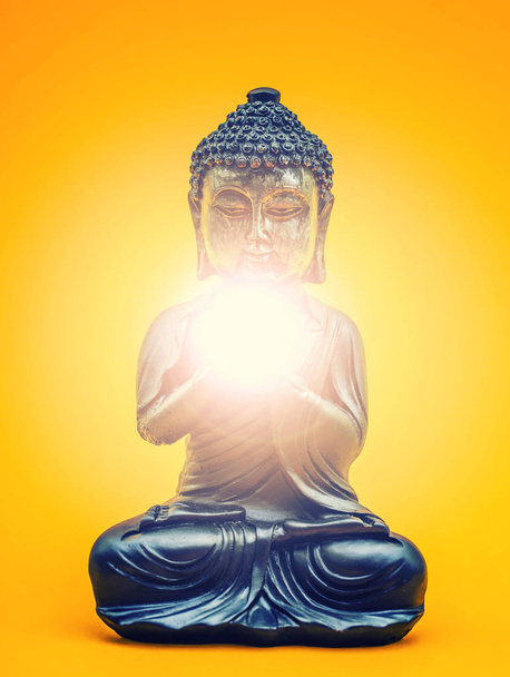 close up view of little statue of buddha - Фото, изображение