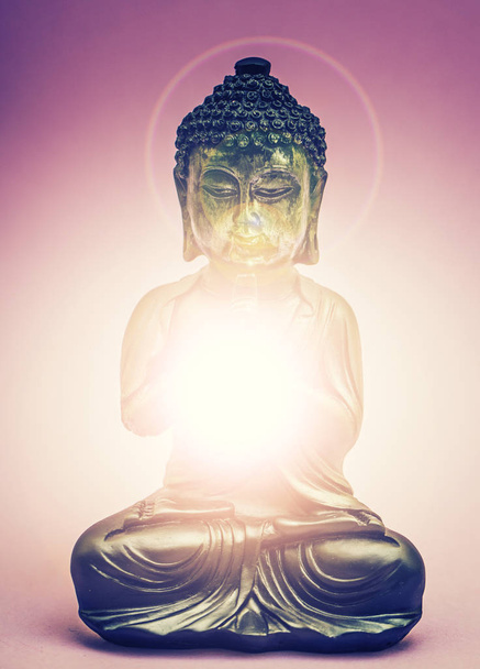 close up view of little statue of buddha - Фото, изображение