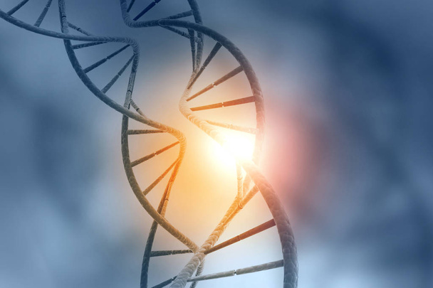 Структура ДНК на кольоровому фоні
 - Фото, зображення