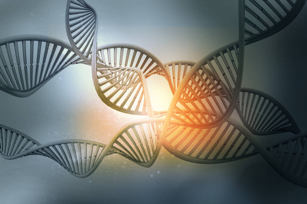 Δομή του DNA στο χρώμα φόντου - Φωτογραφία, εικόνα