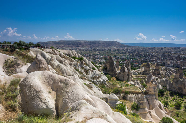 Stone formations in Cappadocia, Turkey - Foto, afbeelding