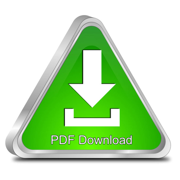 Yeşil pdf download düğme - 3d çizim - Fotoğraf, Görsel