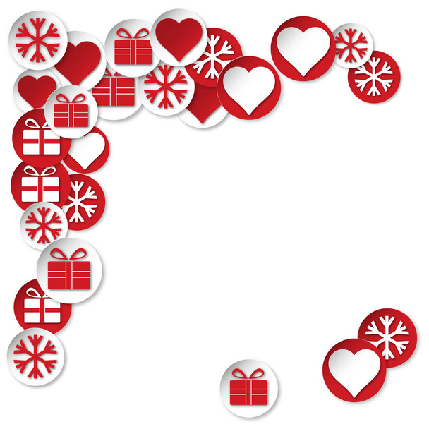 joyeux fond de Noël avec glace, coeur et cadeau, voiture vectorielle
 - Vecteur, image