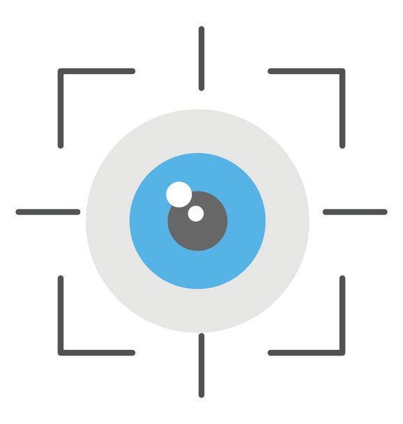 Flat vector design icon of crosshair, Concept of target. - Wektor, obraz