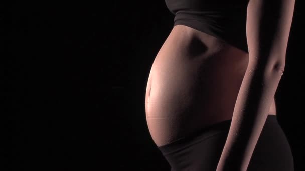 Pregnant women's belly - Footage, Video