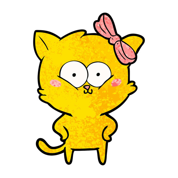 illustration vectorielle de chat dessin animé - Vecteur, image