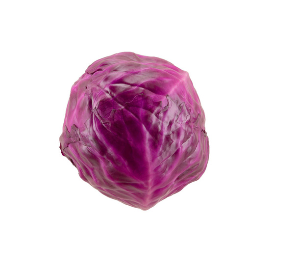 Head of red cabbage, isolated on white - Photo, Image