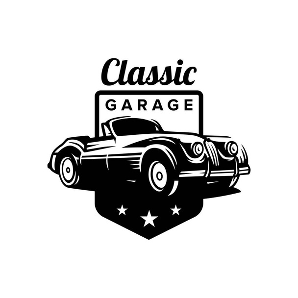Classic car illustration, Classic Car Logo Badge - Vector, Image