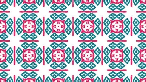 Kaleidoskop-Sequenzmuster. abstrakte mehrfarbige Bewegungsgrafik Hintergrund. schöne helle Ornamente. nahtlose Schleife. - Filmmaterial, Video