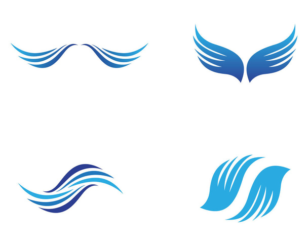 Wings bird sign abstract template icons app - Vector, Image