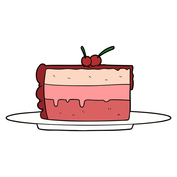 vector illustration of cartoon cake - Διάνυσμα, εικόνα