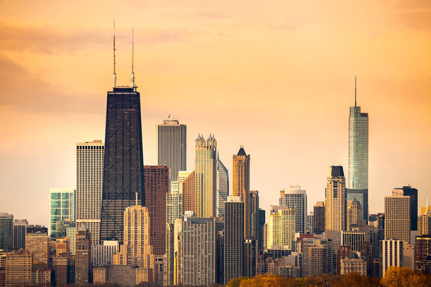 Panorama centra města Chicago, Illinois - Fotografie, Obrázek
