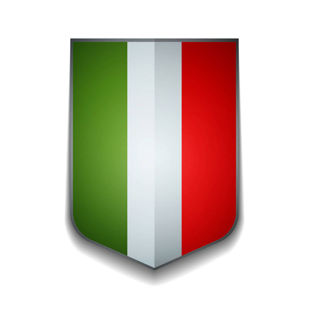 denim textured italian flag - Vector, Image