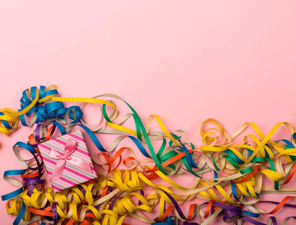 Party festive background with confetti. Copy space - Valokuva, kuva