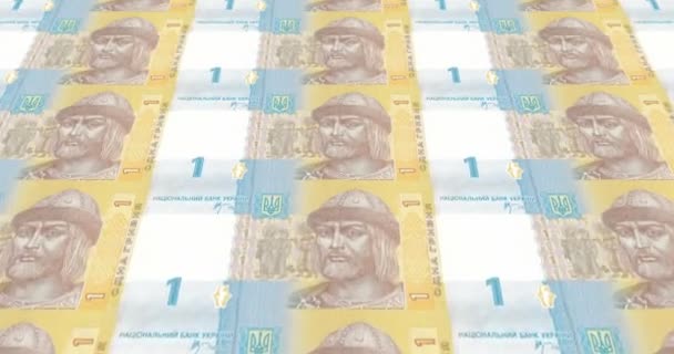 Bankovky z jednoho Ukrajinská hřivna Ukrajiny, hotovost, kličková diuretika, - Záběry, video