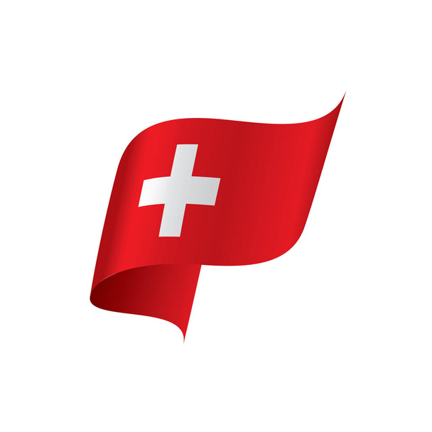 szwajcarska flaga, ilustracja wektora - Wektor, obraz