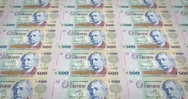 Bankjegyek az ötszáz Uruguayi peso-Uruguay, készpénz, hurok - Felvétel, videó