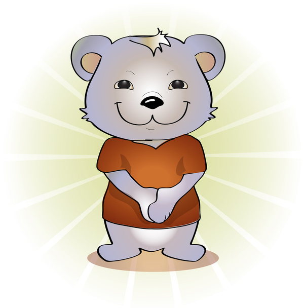 Vector illustration of cute bear. - Vektor, obrázek
