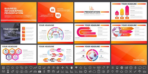 Modern Elements of infographics for presentations templates for banner, poster, flyer - Vector, Image