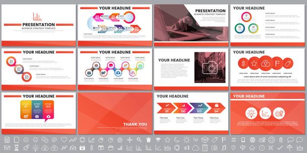 Moderní prvky Infographics pro prezentace šablony pro banner, plakát, leták - Vektor, obrázek